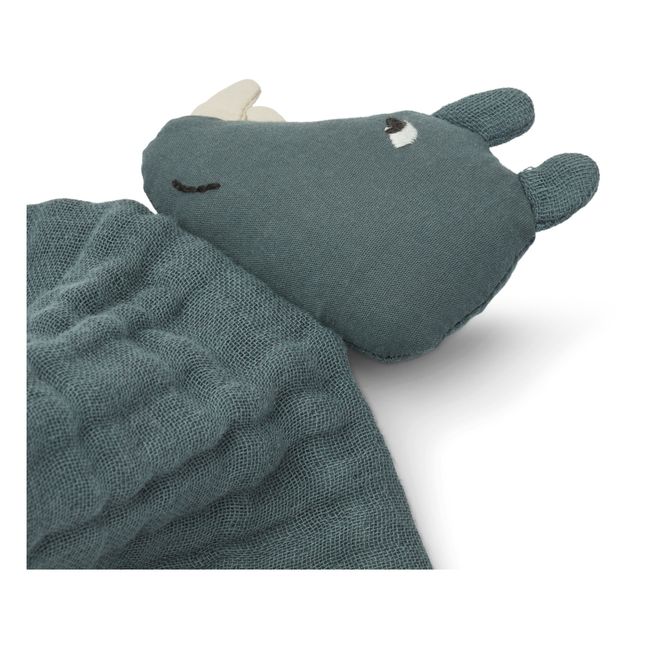 Amaya Organic Cotton Rhino Cuddle Cloth | Azul Gris
