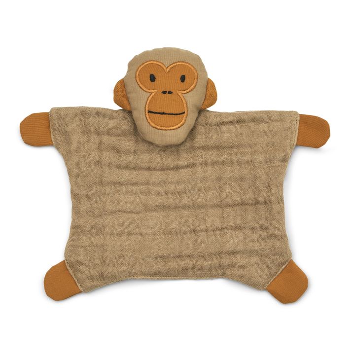Amaya Organic Cotton Monkey Cuddle Cloth | Beige- Produktbild Nr. 0