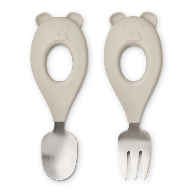 Posate, modello: Stanley, in inox - Set di 2 | Sabbia