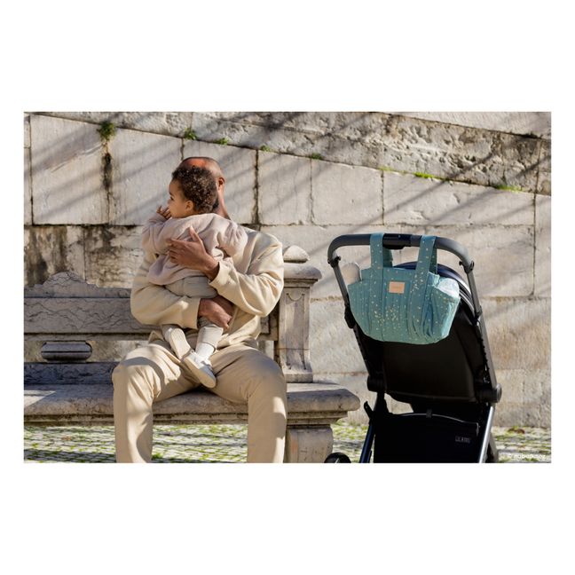 Sac organiseur pour poussette Hyde Park | Bleu Vert