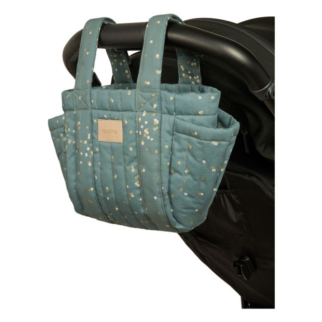 Sac organiseur pour poussette Hyde Park | Bleu Vert