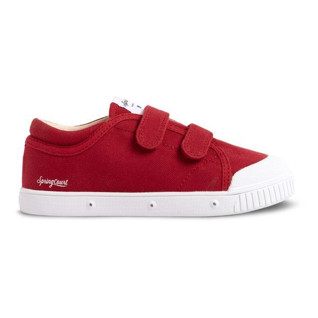 Spring Court G2 Canvas Scratch Lowrise Sneakers Red Smallable