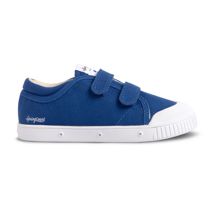 Spring Court G2 Canvas Scratch Lowrise Sneakers Blue Smallable