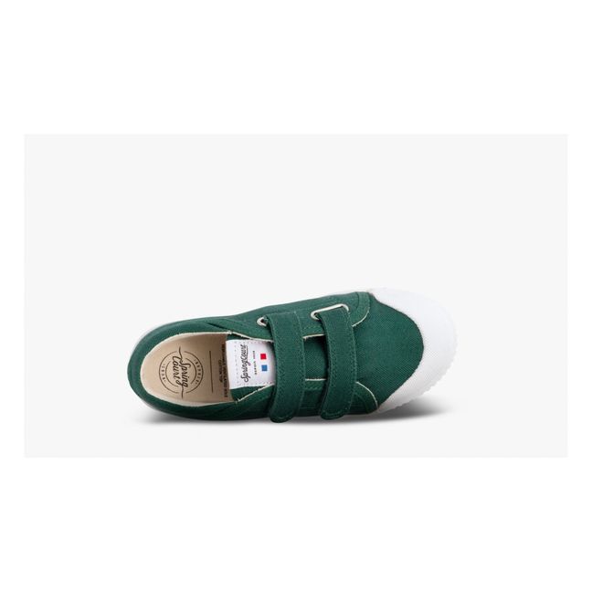 Scarpe da ginnastica basse con strap in tela G2 | Verde