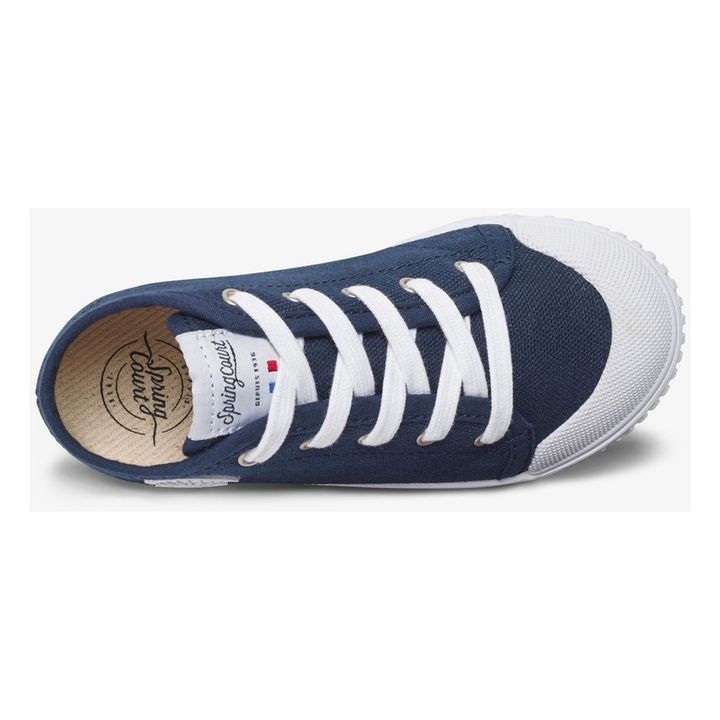 Spring Court Zip B2 Canvas Highrise Sneakers Navy blue Smallable