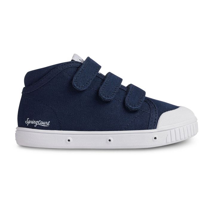 Spring Court Zip B2 Canvas Highrise Sneakers Navy blue Smallable