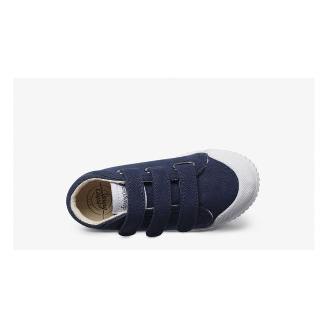 Zapatillas altas de lona con velcro B2 | Azul Marino