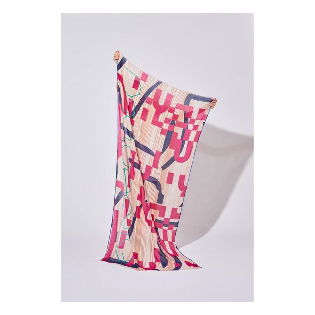 Foulard Signes | Rosso lampone