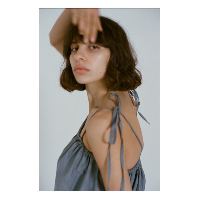 The Halter Organic Cotton Striped Dress | Blaugrün