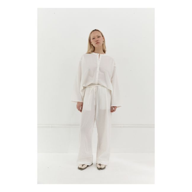 Relax Seersucker Organic Cotton Outfit | Blanco