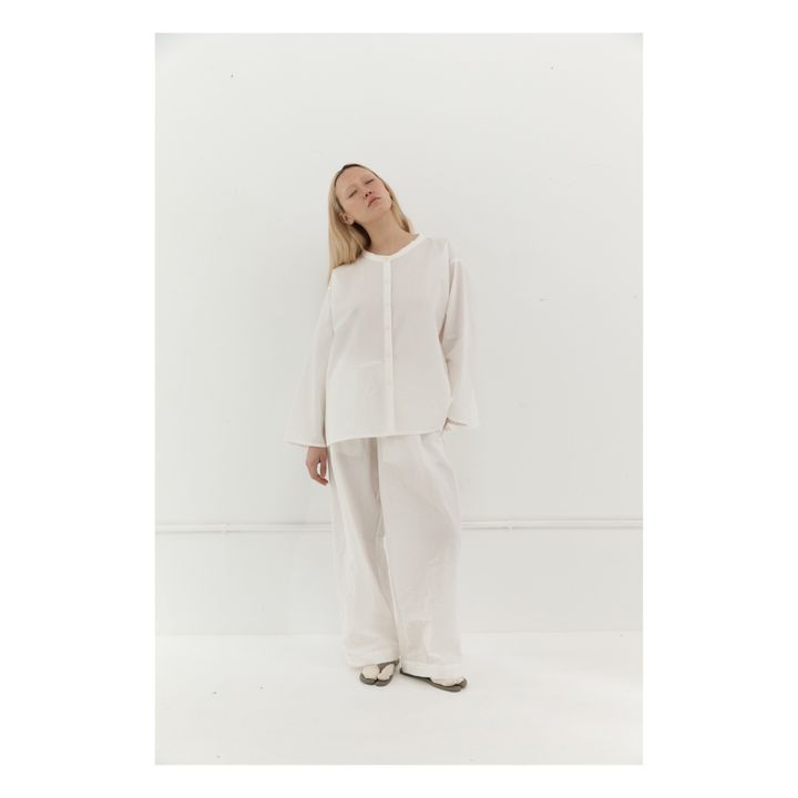 Relax Seersucker Organic Cotton Outfit | White- Product image n°4