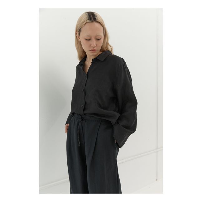The Drawcord Linen Outfit | Negro