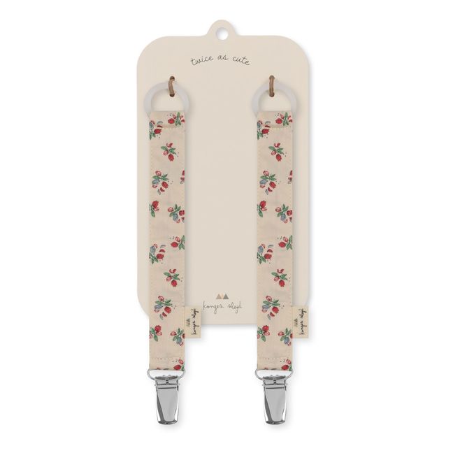 Attache-tétine en coton bio - Set de 2 | Ecru