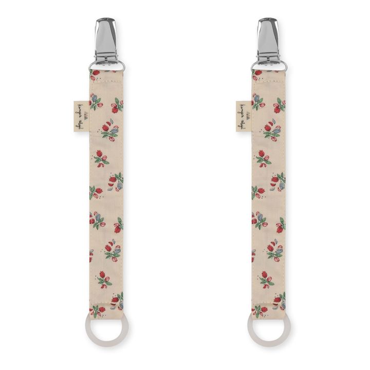 Organic Cotton Pacifier Clips - Pack of 2 | Crudo- Imagen del producto n°0
