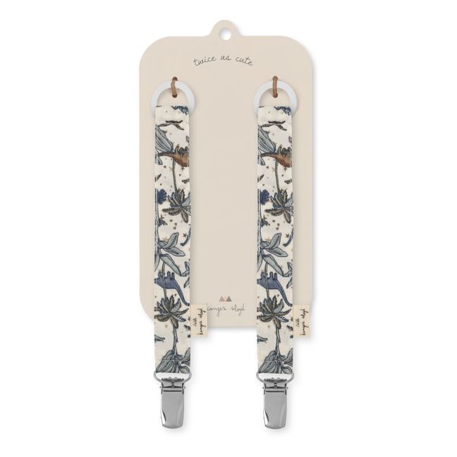 Organic Cotton Pacifier Clips - Pack of 2 | Azul