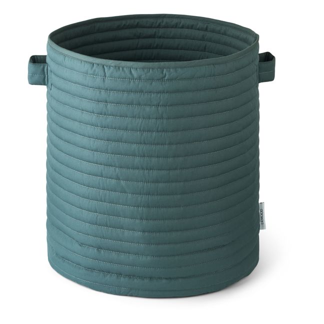 Cesto portaoggetti in cotone organico Lia | Blu