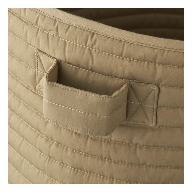 Panier de rangement en coton bio Lia | Beige