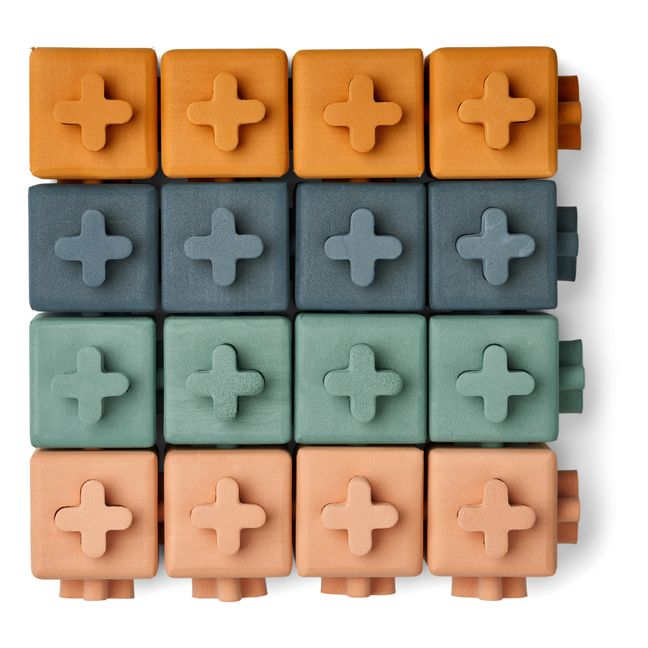 Mini blocchi da costruzione in silicone Pierce - Set di 16 pezzi | Verderame