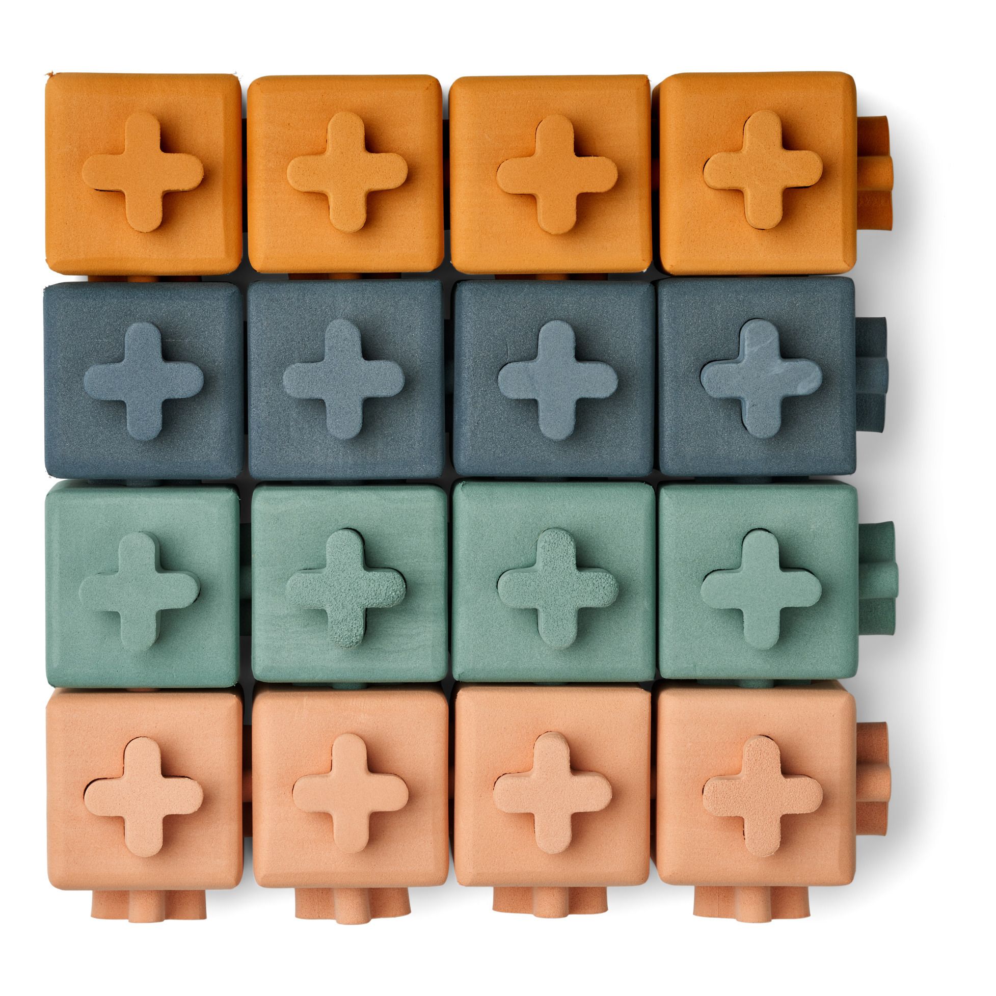 Liewood - Mini blocchi da costruzione in silicone Pierce - Set di 16 pezzi  - Verderame