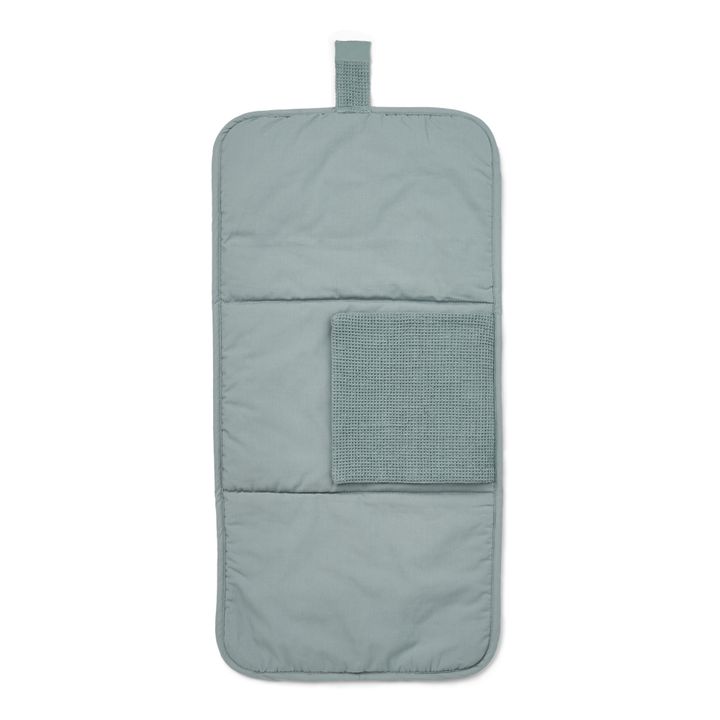 Kyra Organic Cotton Travel Changing Mat | Azul Gris- Imagen del producto n°1