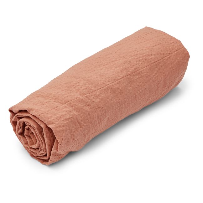 Housse pour matelas à langer en coton bio Cliff | Pale pink
