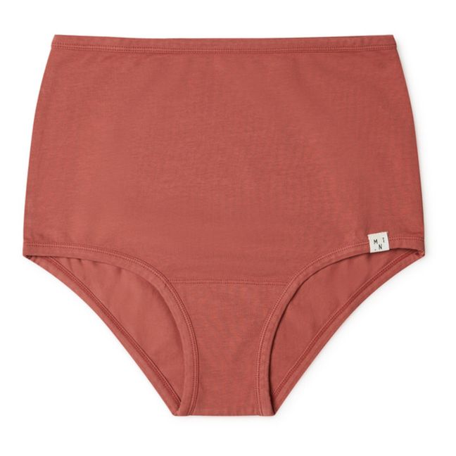 Culotte a vita alta, in cotone biologico - Collezione Donna -  | Rosso mattone