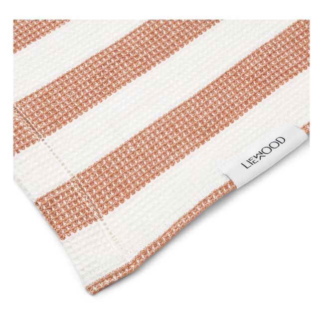 Serviette de plage Macy en coton bio | Terracotta
