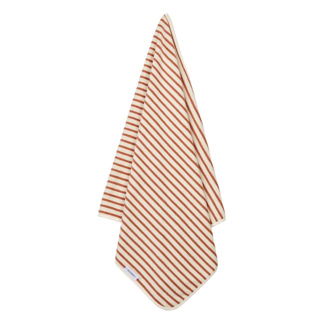Serviette de plage Hansen en coton bio | Vieux Rose