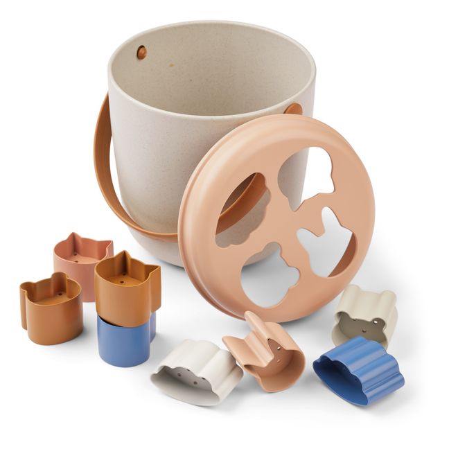 Jorn Beach Bucket with shapes | Beige
