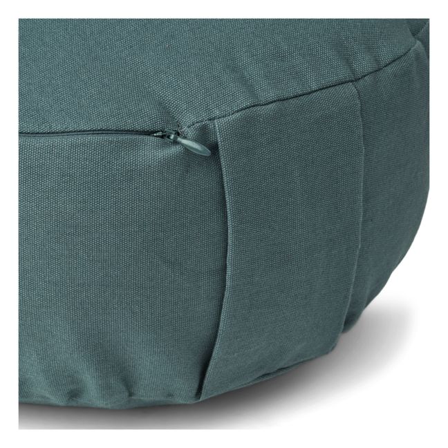 Pouf en coton bio Betsy | Bleu gris
