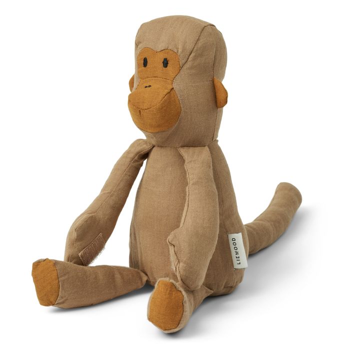 Peluche velcro Karl en coton bio | Beige- Image produit n°0