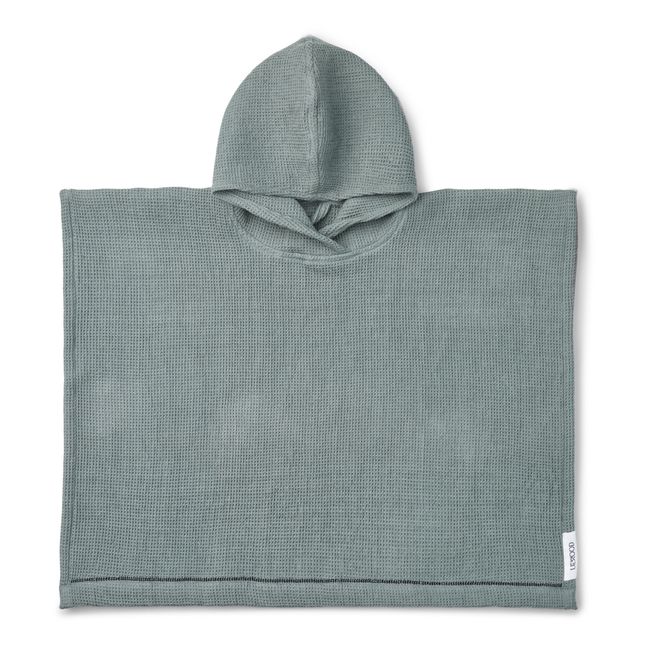Poncho Paco en coton bio | Bleu gris