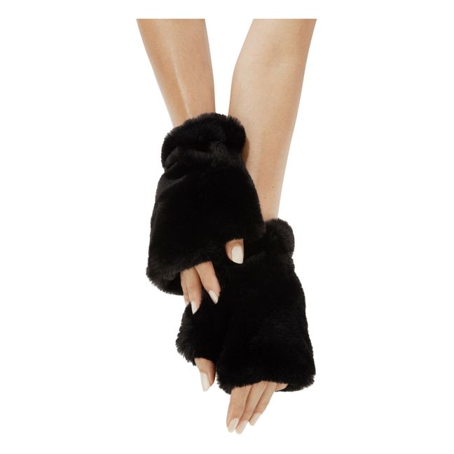 Guantes de piel sintética Ariel  | Negro