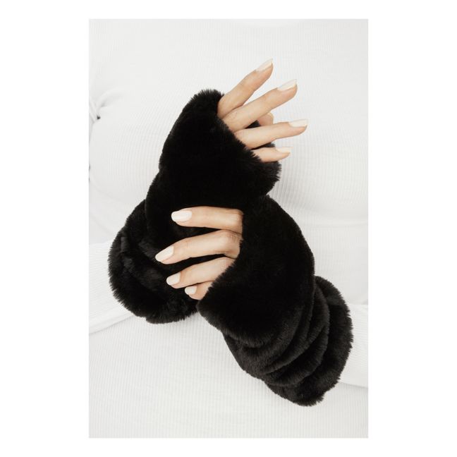 Guantes de piel sintética Ariel  | Negro