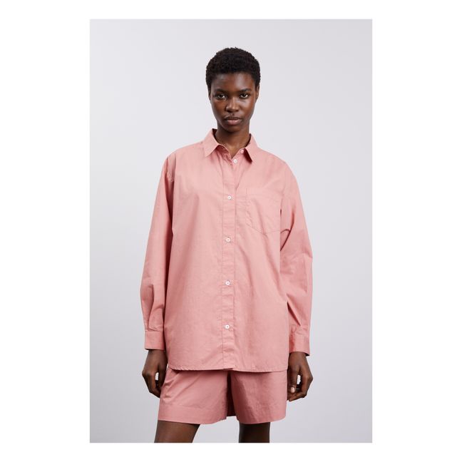 Edgar Organic Cotton Poplin Shirt | Rosewood