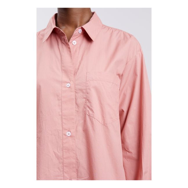 Edgar Organic Cotton Poplin Shirt | Rosewood
