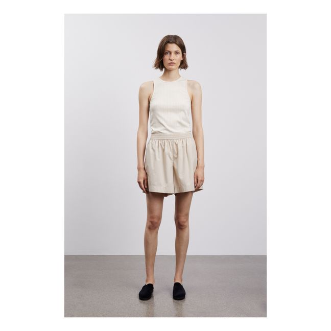 Shorts Edgar in popeline di cotone organico | Sabbia