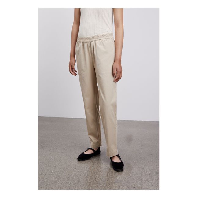 Pantalones Abby de algodón orgánico | Arena