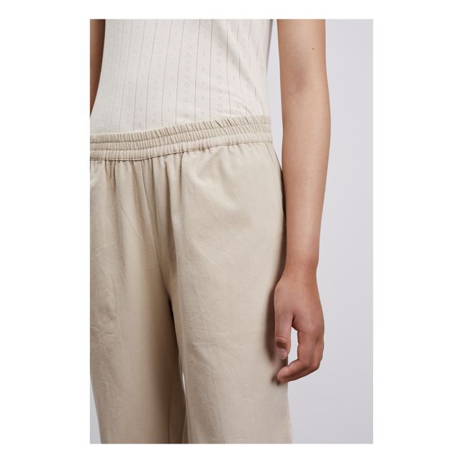 Pantalones Abby de algodón orgánico | Arena