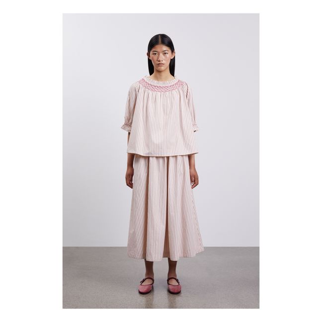 Camicetta Fairy a righe in cotone organico | Rosso