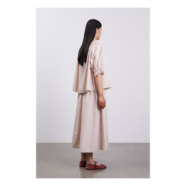 Camicetta Fairy a righe in cotone organico | Rosso