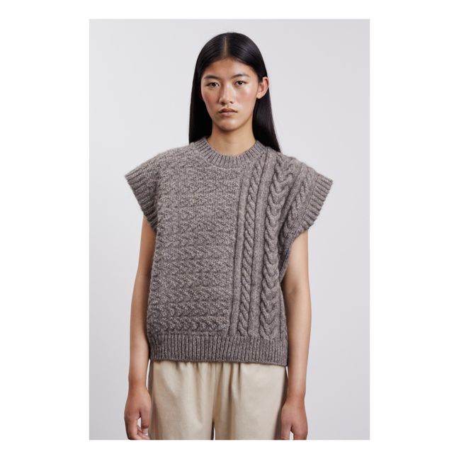 Gilet Ingeborg in lana | Marrone