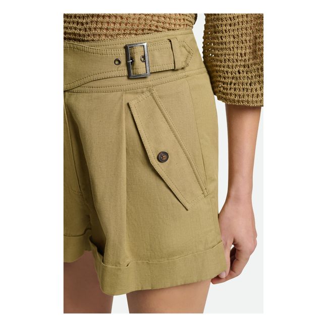 Tobby Linen Shorts | Olive