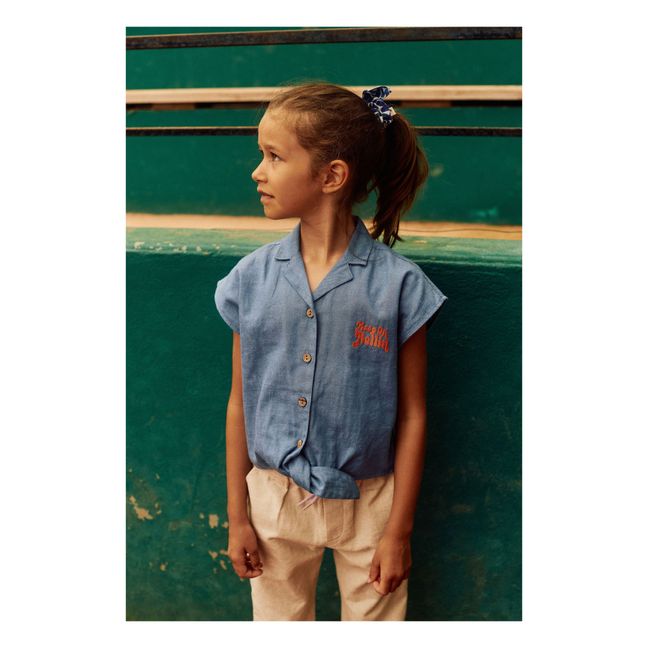 Chemise Nouée Coton Bio Dolly | Bleu jean
