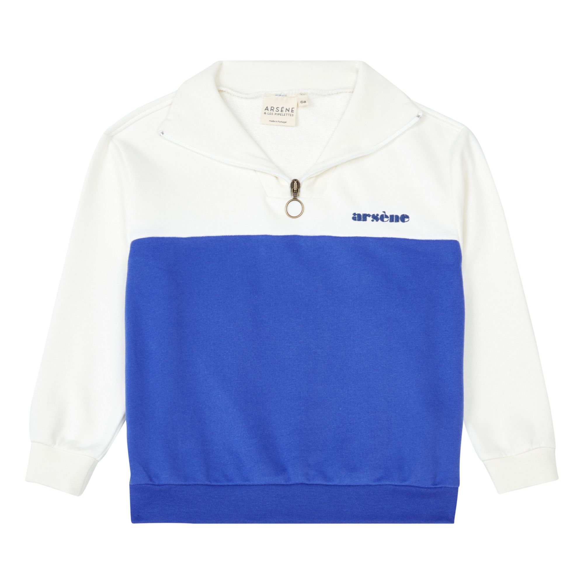 Arsène et Les Pipelettes - Djiby Organic Cotton Sweatshirt - Electric blue  | Smallable