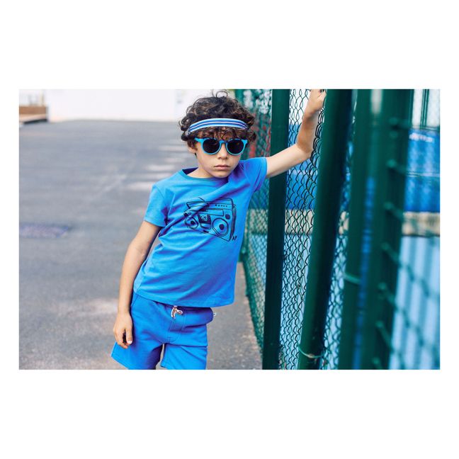 Short Molleton Bio Djody | Bleu électrique