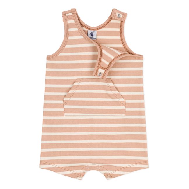 Combinaison Courte Sans Manches en Jersey Epais | Vieux Rose