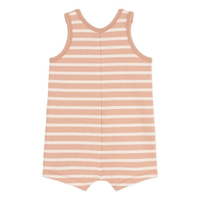 Combinaison Courte Sans Manches en Jersey Epais | Vieux Rose