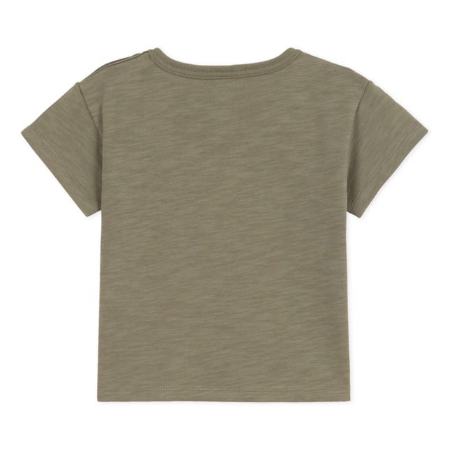 Organic Cotton Slub Jersey Short Sleeve T-shirt | Khaki