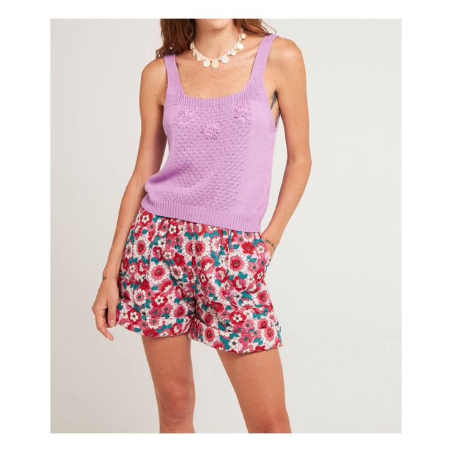 Blossom Quilted Shorts | Rot